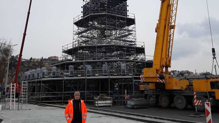 Кулата в Пловдив е готова стигна 30 метра Металната конструкция