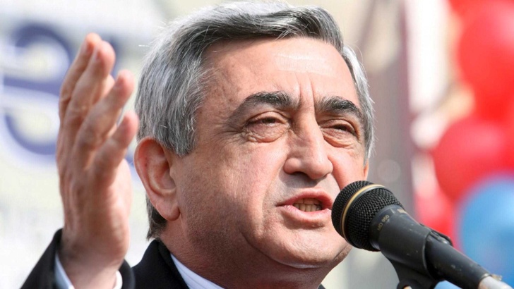 Арменският министър председател Серж Саркисян подаде оставка след близо едноседмични протести