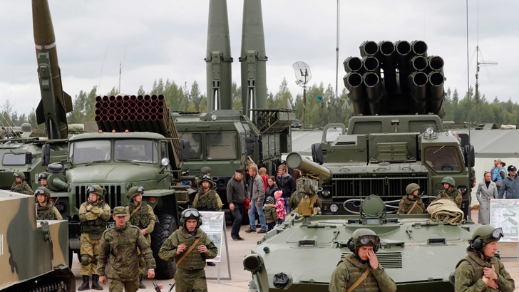 Балистични руски ракети на изложение в Русия през 2017 г.