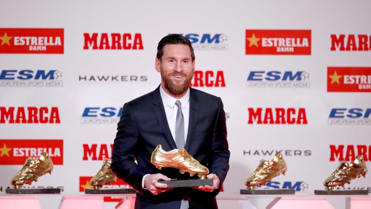 Меси спечели Златната обувка за пети пътНападателят на Барселона триумфира
