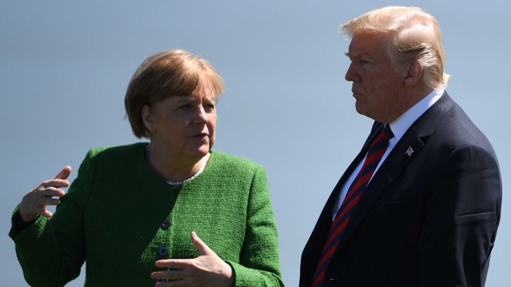 Меркел с Тръмп. 