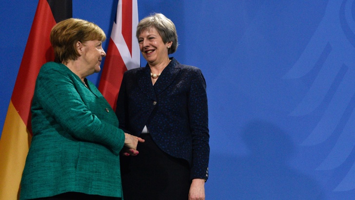 Министър-председателят на Великобритания Тереза Мей и германският канцлер Ангела Меркел