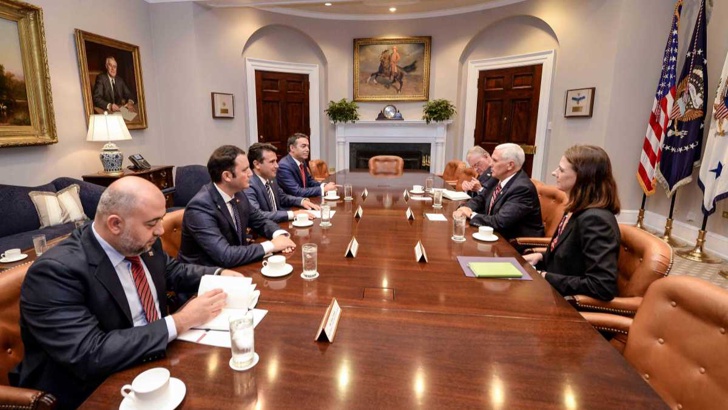 Срещата на македонската делегация в Белия дом