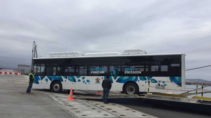 Стовариха първите 20 електробуса за София на бургаското пристанищеПървите 20