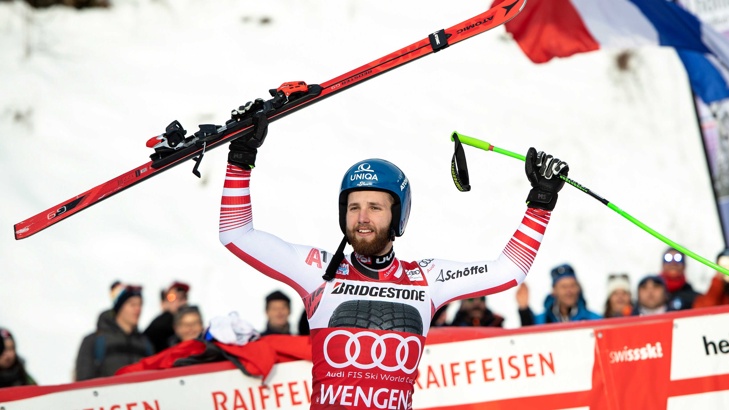 Шварц триумфира в комбинацията във ВенгенАвстриецът Марко Шварц спечели алпийската