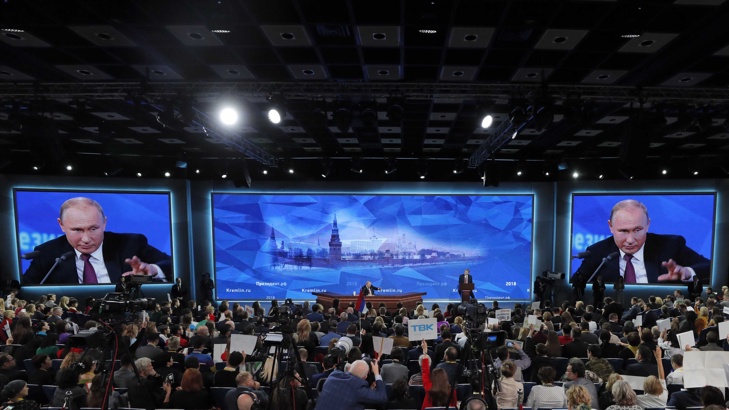 Годишната пресконференция на Путин с послание: Русия – лидер в
