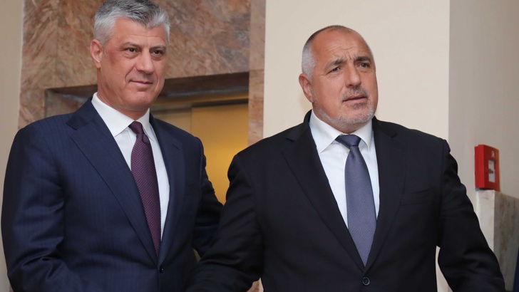 Премиерът Бойко Борисов и президентът на Косово Хашим Тачи изразиха