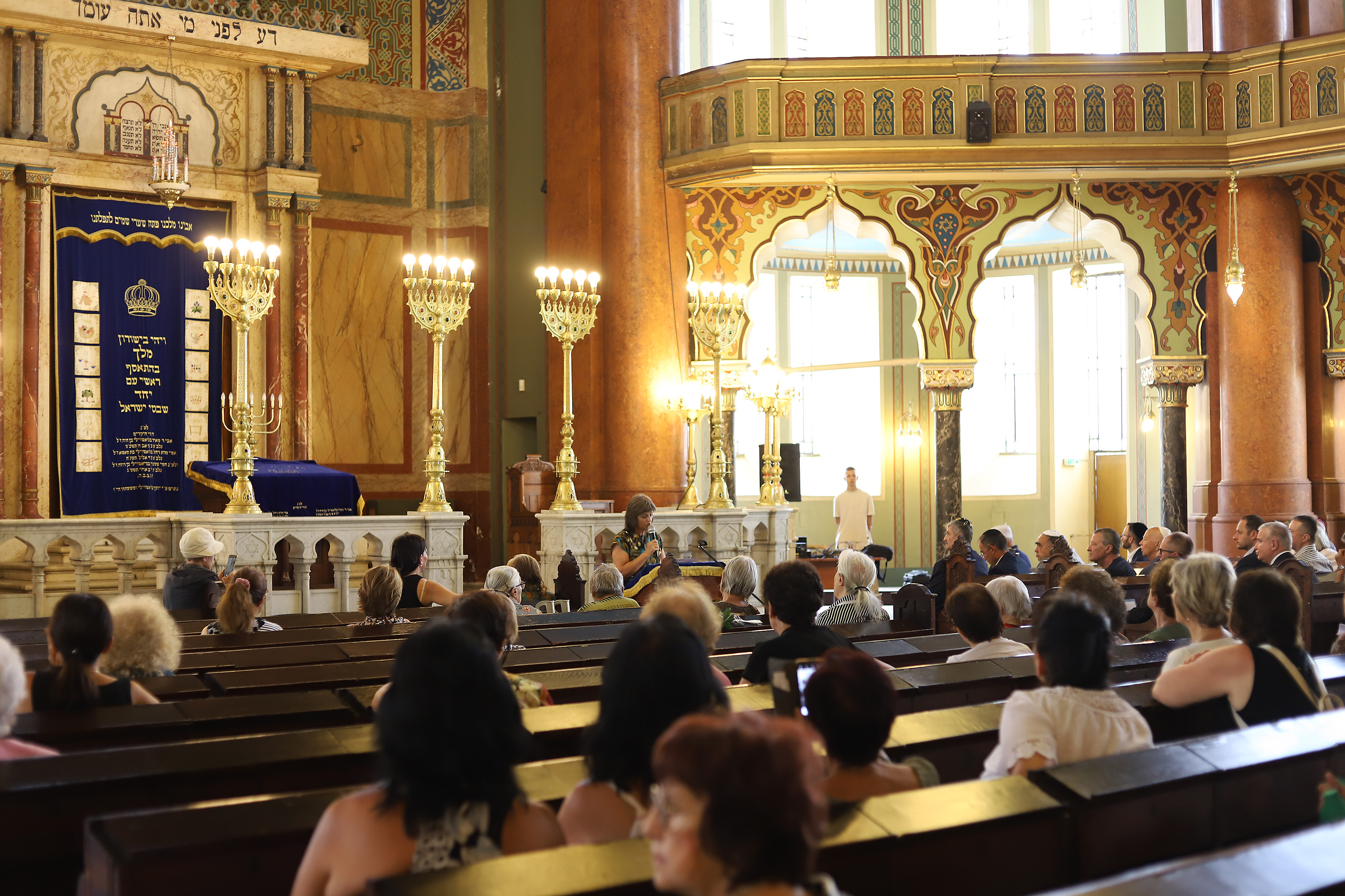 Diplomats, intellectuals and relatives at a ceremony in memory of those who died in the terrorist attacks on October 7 in Israel