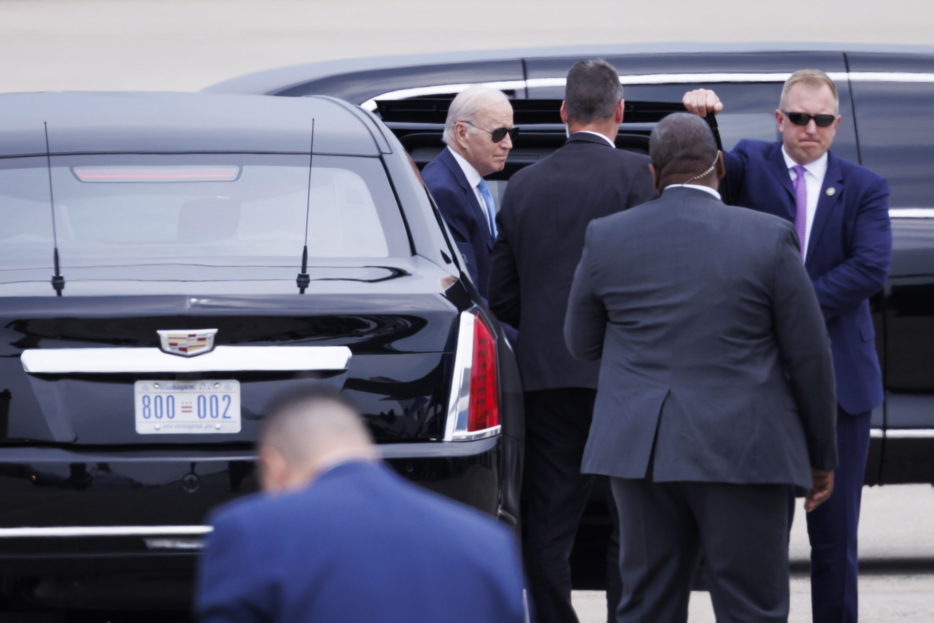 A car crashed into an SUV from Biden's motorcade