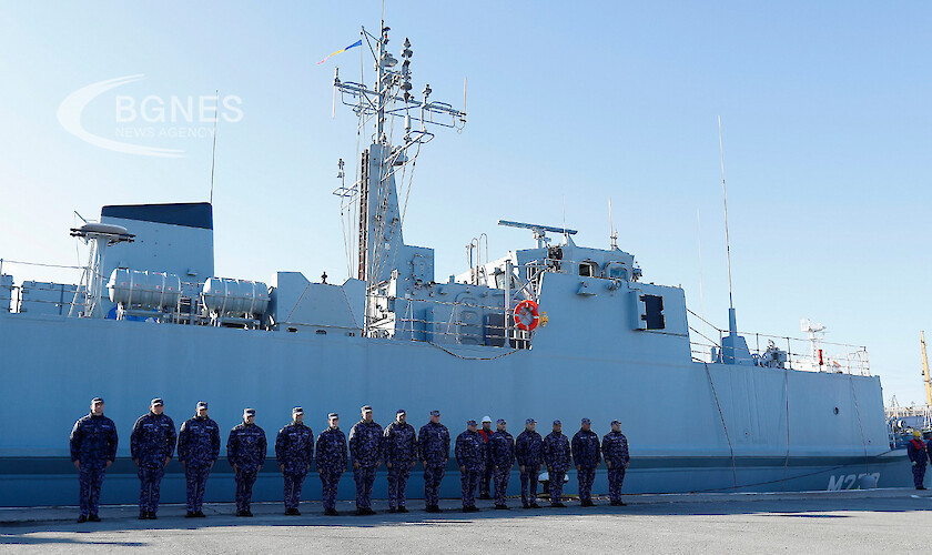 The first minesweeper, which will clear the Black Sea of ​​mines with Bulgaria, docked in Kyustenja