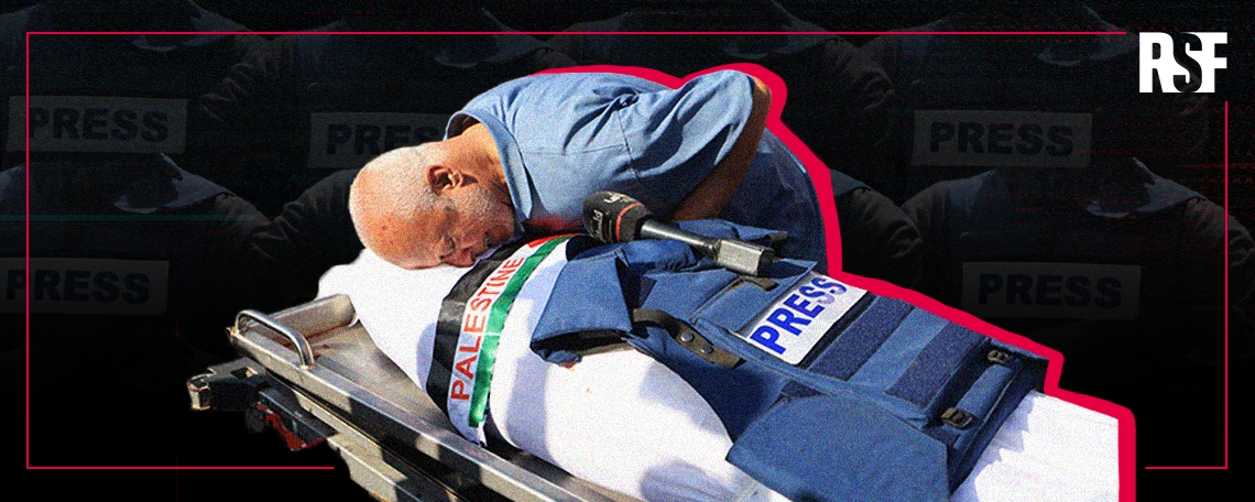 Reporters without Borders: The number of journalists killed by the israeli army in Gaza since 7 October 2023 has passed the 100 mark