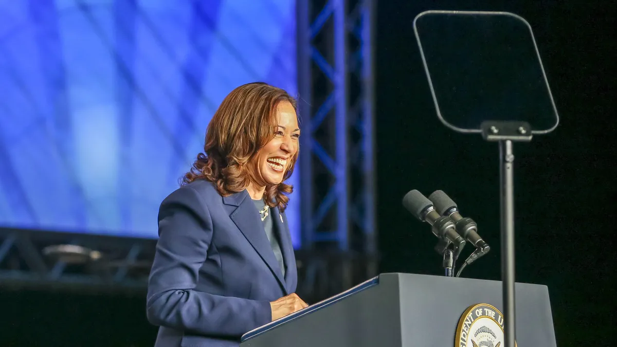 The US Democratic Party has voted remotely to nominate Kamala Harris as the presidential candidate