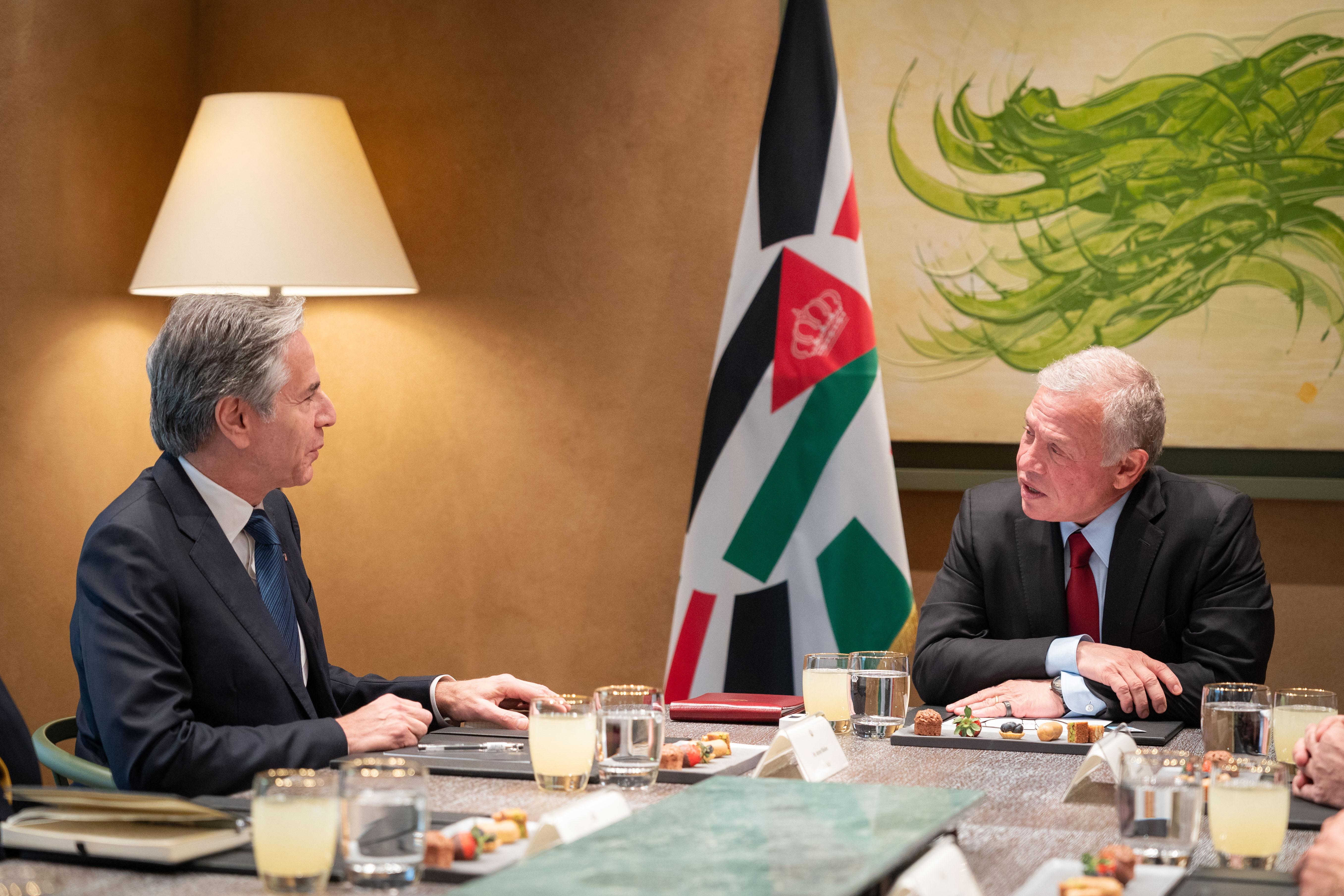 Blinken and the King of Jordan discussed the need for a secure Syria