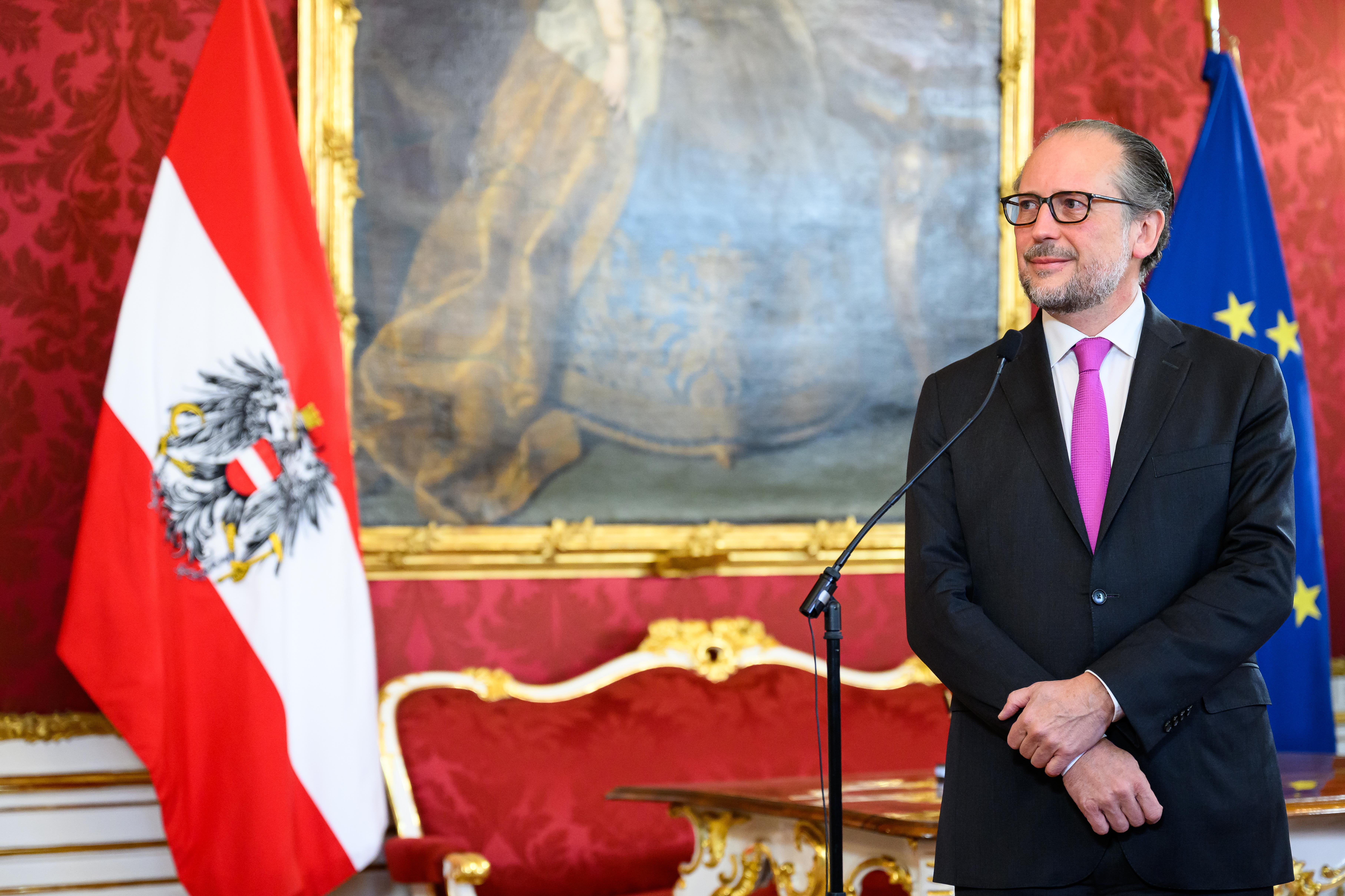 Alexander Schallenberg sworn in as interim Chancellor of Austria