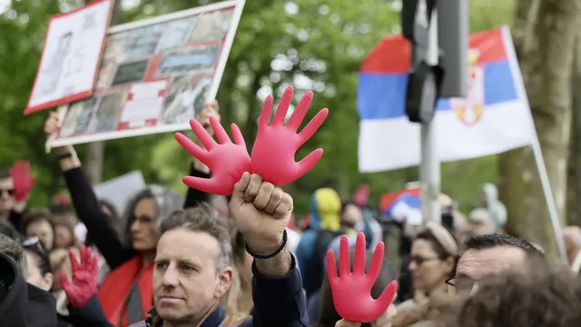Trade unions and students protest in Belgrade six months after the tragedy in Novi Sad