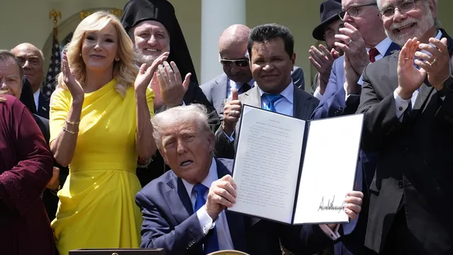 Trump signs order to cut public funding for two major media outlets