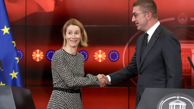Kaja Kallas calls on Skopje to take the necessary steps to start negotiations with the EU