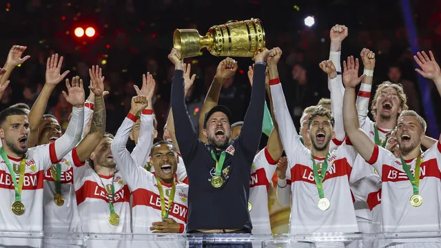 Stuttgart downs Arminia to win fourth German Cup in front of club legend Balakov