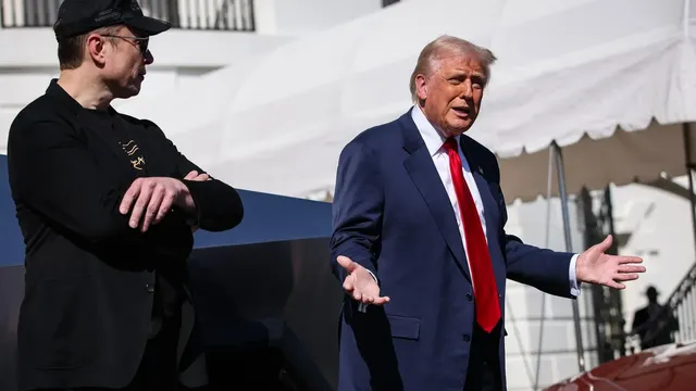 Elon Musk leaves President Donald Trump's team