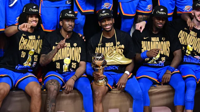 Oklahoma celebrated its first NBA title in style
