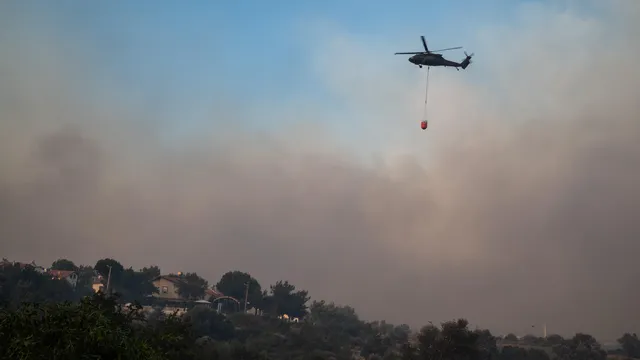 Strong winds fuel forest fires near Izmir