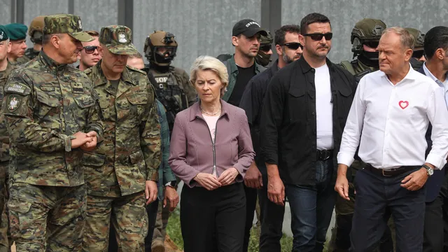 Tusk and von der Leyen inspected the Polish-Belarusian border